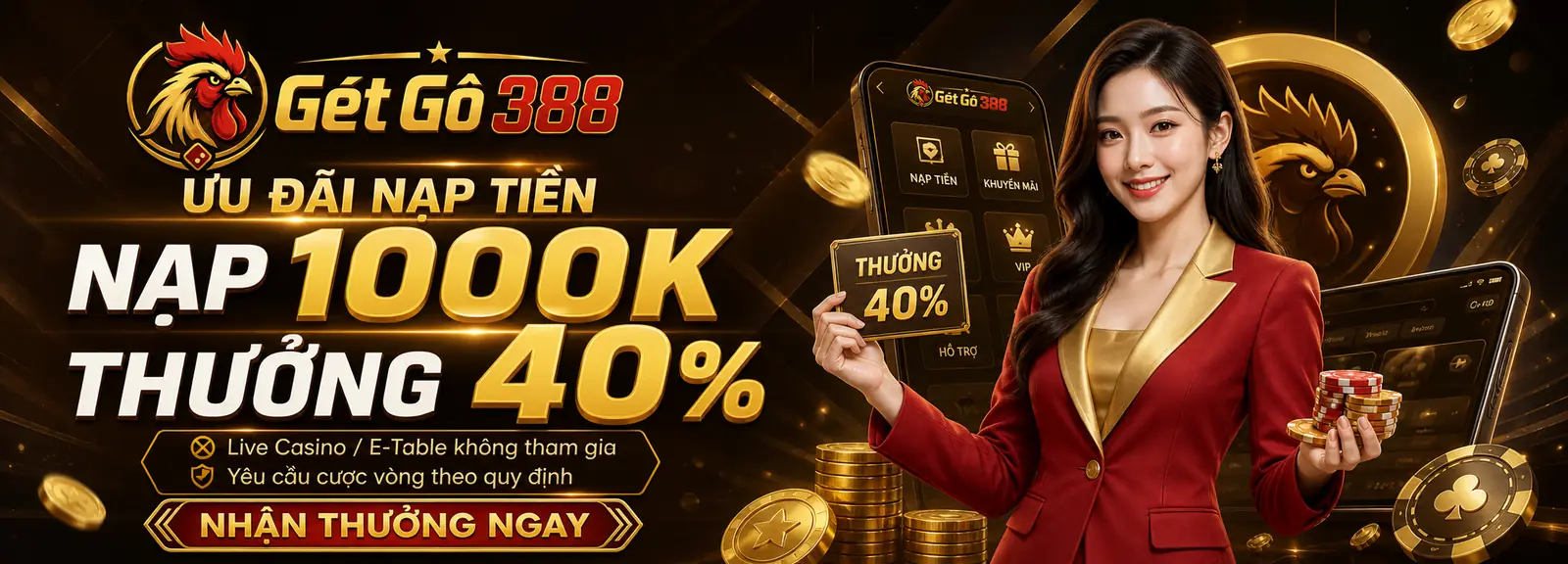 Nạp 1,000, nhận thưởng 40% sau khi ho&agrave;n th&agrave;nh turnover